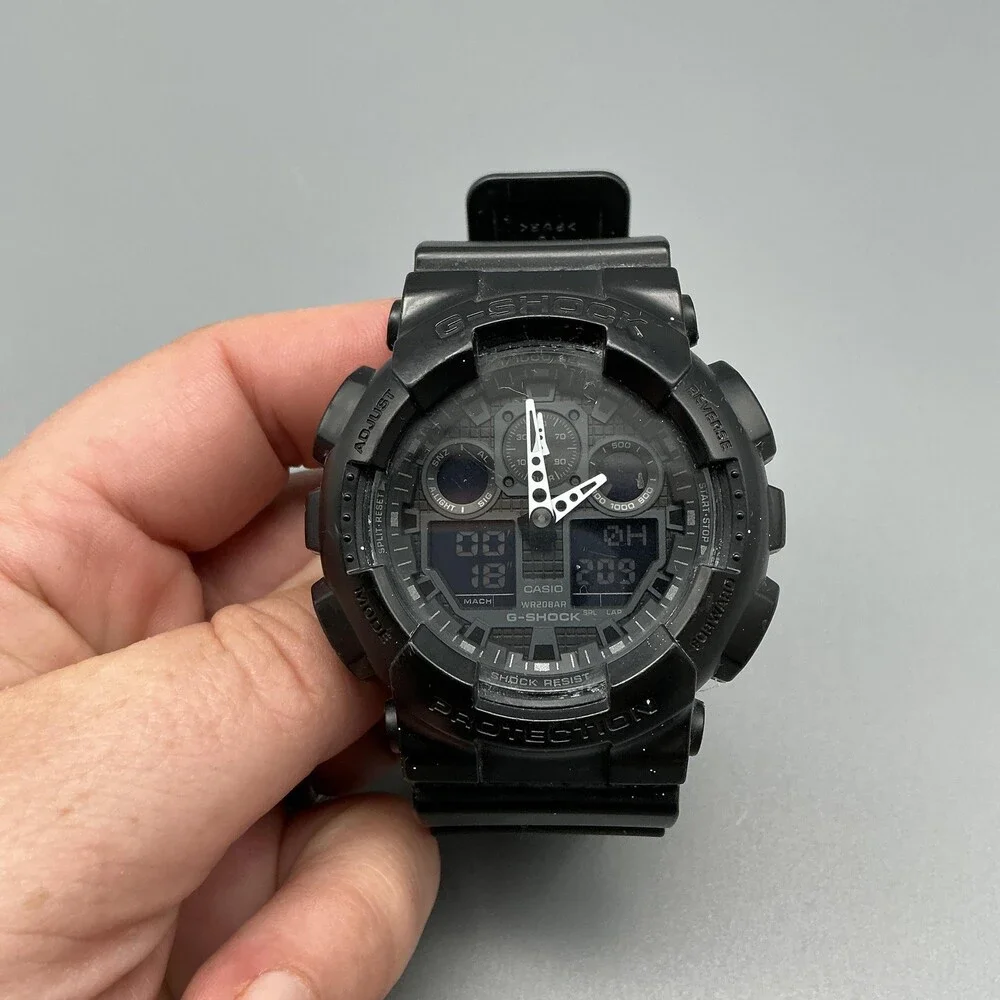 Casio G-Shock 5081 GA-100 Mens Watch 45mm Black Analog Digital Alarm New Battery